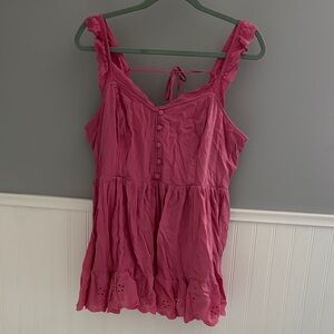 Torrid pink eyelet top